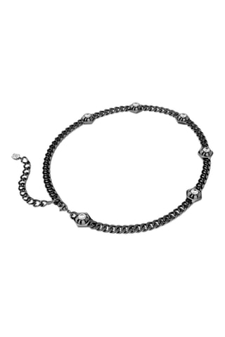 Ketting met Swarovski Kristallen Numina - Doublé Zwart Ruthenium