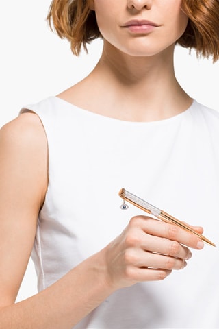 Balpen met Swarovski kristallen Crystalline - Doublé Roségoud