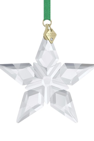Ster van Swarovski Kristallen en Doublé Goud 2023 - 7,7 x 1,5 x 7,2 cm