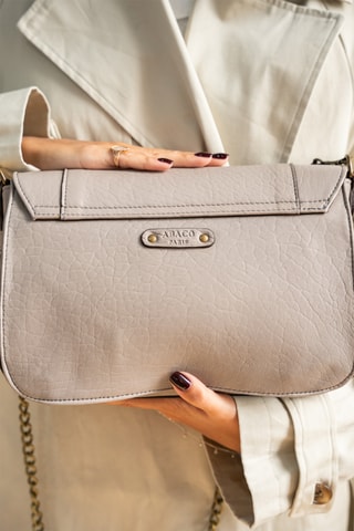 Lamsleren Schoudertas Seren - Lichtgrijs