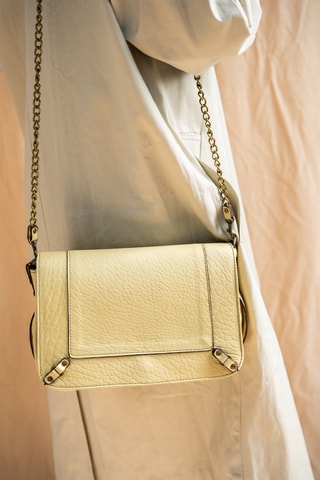 Lamsleren Schoudertas Seren - Goudkleurig en geel