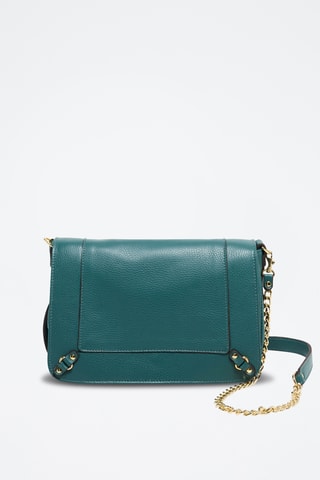 Leren Schoudertas Seren - Goudkleurig en groen