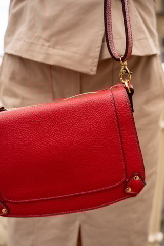 Leren Schoudertas Bayne - Rood