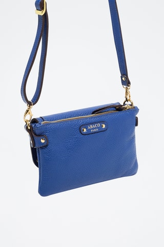 Leren Schoudertas Joe - Blauw en goudkleurig