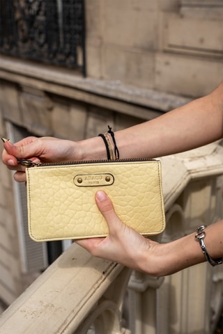 Lamsleren Portefeuille Nina - Geel