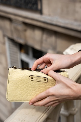 Lamsleren Portefeuille Nina - Geel