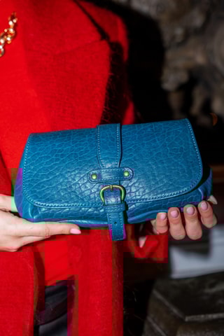 Leren Schoudertas Beauty - Blauw