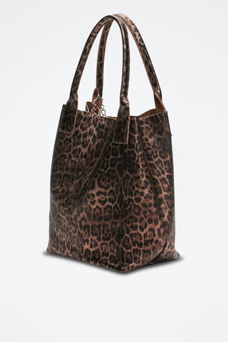 Leren Trendy Handtas Yana - Bruin en zwart