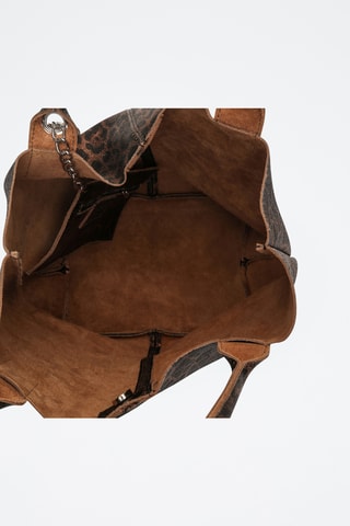 Leren Trendy Handtas Yana - Bruin en zwart