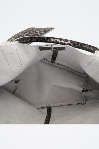 Leren Trendy Handtas Yana - Grijs en zwart