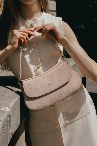 Nubuck Trendy Handtas Cyra  - Taupe