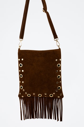 Leren Schoudertas Velvet  - Bruin