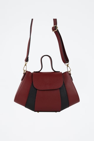 Leren Schoudertas Lara  - Bordeauxrood