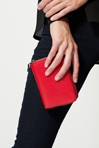 Leren Portefeuille Mini Gali - Rood