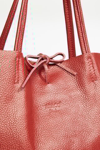 Leren Shopper Tesa - Bordeauxrood