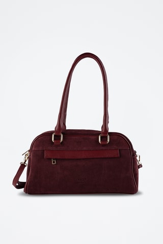 Nubuck Trendy Handtas Drew - Bordeauxrood