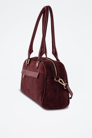 Nubuck Trendy Handtas Drew - Bordeauxrood