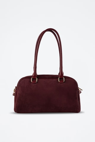 Nubuck Trendy Handtas Drew - Bordeauxrood