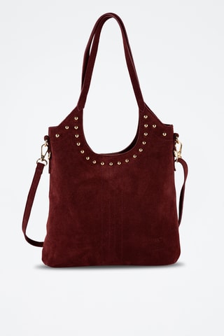 Nubuck Trendy Handtas Dane - Bordeauxrood