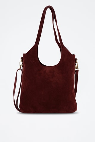 Nubuck Trendy Handtas Dane - Bordeauxrood