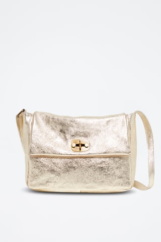 Leren Schoudertas Ana - Goudkleurig