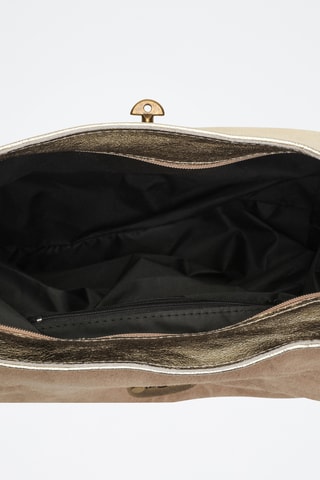 Leren Schoudertas Ana - Goudkleurig