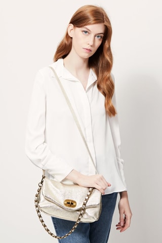 Leren Schoudertas Hero - Goudkleurig