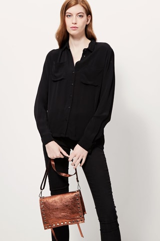 Leren Schoudertas Iris - Oranje