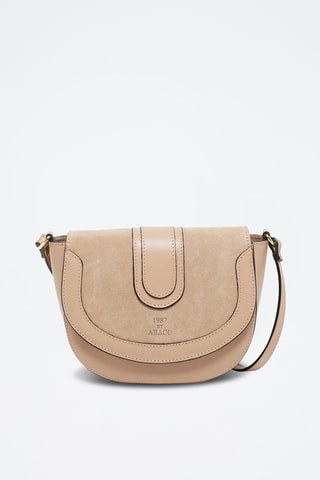 Kalfsleren Schoudertas Gwen - Nude