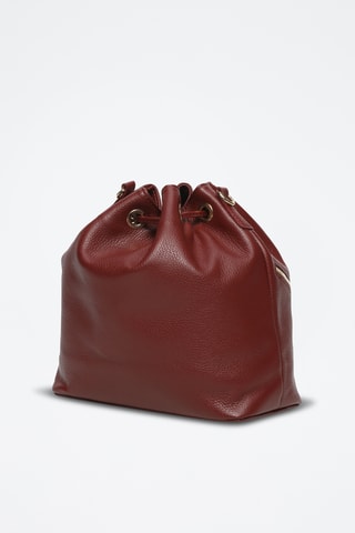 Leren Buideltas Beth - Bordeauxrood