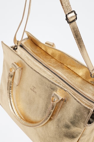 Leren Handtas Myra - Goudkleurig