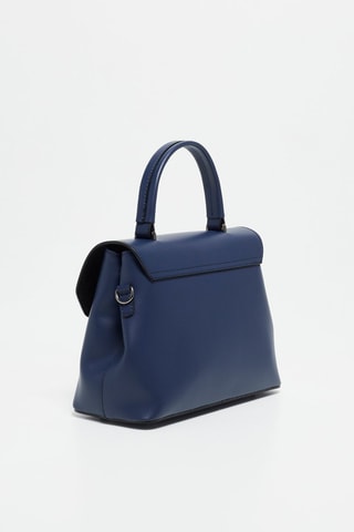 Kalfsleren Handtas Laurie - Marineblauw