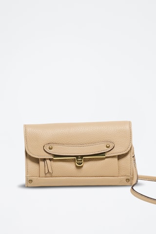 Leren Schoudertas Simone - Nude