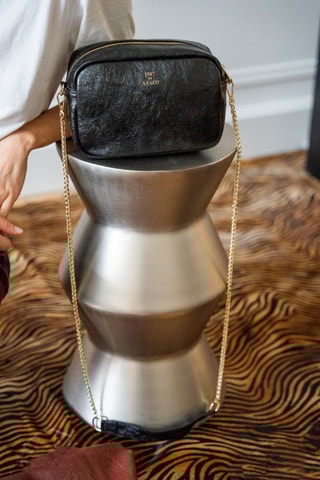 Leren Schoudertas Amaïa - Zwart