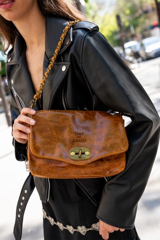 Leren Schoudertas Hero - Camel