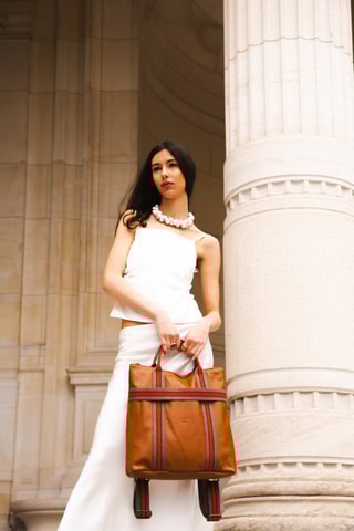 Leren Rugtas Gao Dollaro - Camel