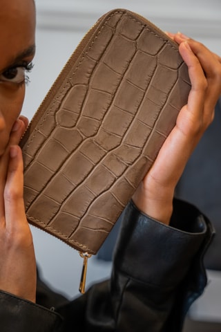 Leren Portefeuille Waly - Taupe