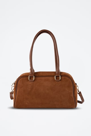 Nubuck Trendy Handtas Drew - Camel