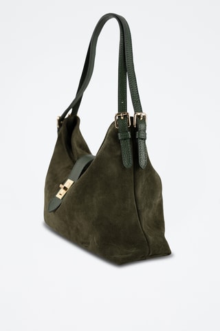 Nubuck Schoudertas Ella - Groen