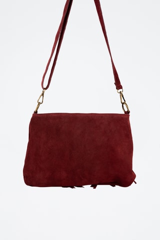 Nubuck Schoudertas Nox - Bordeauxrood