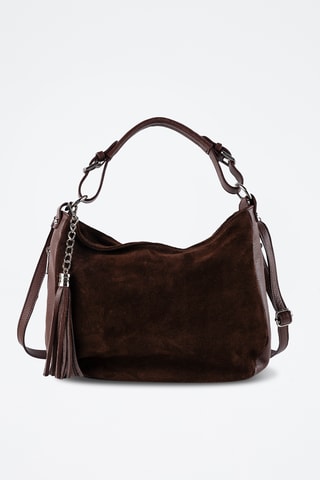 Nubuck Schoudertas Kai - Bruin