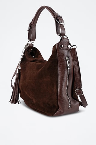 Nubuck Schoudertas Kai - Bruin