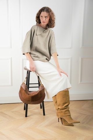 Nubuck Schoudertas Kael - Bruin