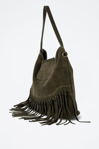 Nubuck Schoudertas Vega - Donkergroen