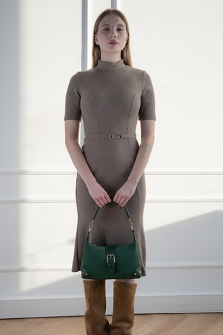 Nubuck Schoudertas Kane - Groen