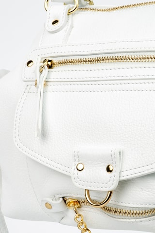 Leren Handtas Mini Odelia - Wit