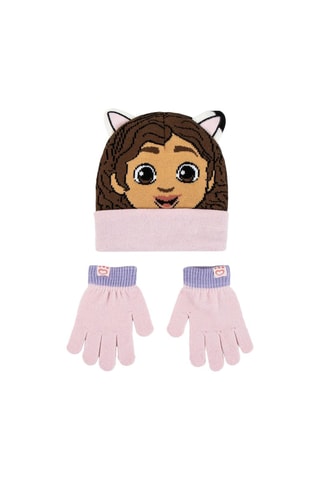 Muts en Handschoenen Gabby en The Magic House- Bruin en Roze