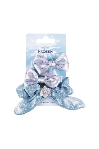 3 haarelastieken Elsa Frozen Disney Lichtblauw en Lichtpaars