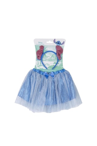 Velours Diadeem met Oren en Tulle Rok Stitch Lilo en Stitch Disney Koningsblauw en Roze