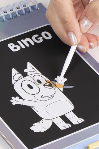 Scratchboek Bluey en Bingo Bluey - Blauw - 14 x 20 x 1 cm